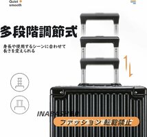 スーツケース キャリーケース ファスナータイプ 1泊2泊 男女兼用 超軽量 ダブルキャスター 耐衝撃 360度回転 ビジネスシーン 18インチです_画像5