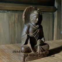 極細工 仏教古美術 仏像 ガンダーラ石仏 Gandhara ガンダーラ美術 石仏 仏像 装飾 置物　装飾　収蔵　コレクションsux002_画像3