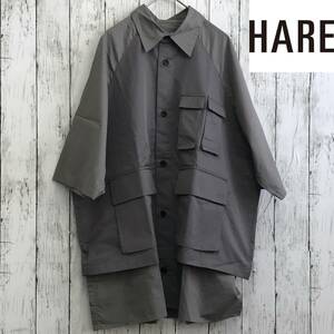 HARE　ハレ　ベスト ドッキングシャツ　Fサイズ　グレー　S5.11-137　USED