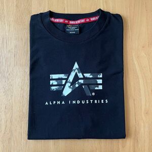 ALPHA INDUSTRIES アルファ インダストリーズ ロゴプリント 半袖 Tシャツ A-MARK プリント カモフラ柄