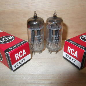 ★ 1957年製 RCA 12AX7 ブラック・ロング・プレート スクエア・ゲッター 同コード 2本組 ⑦ ★の画像5