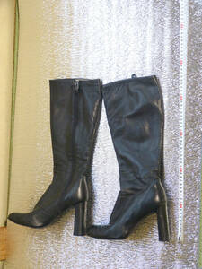 224.DIANA original leather long boots 25cm