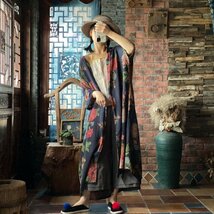 lgn 1959 カーディガン 羽織物 アウター 襤褸 アンティーク風 洋服ミックス ロマンファッション 綿100％ 花柄2_画像5
