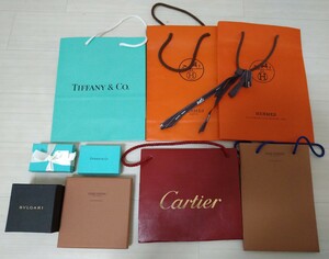 １円〜！LOUIS VUITTON ルイヴィトン HERMES エルメス BVLGARI ブルガリ Cartier カルティエ TIFFANY ティファニー 空箱 紙袋