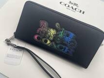 コーチ COACH 長財布 財布 シグネチャー アコーディオンラウンドジップウォレット新品 未使用 贈り物C7458 d346C_画像2