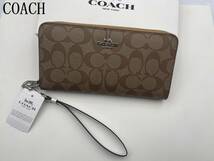 コーチ COACH 長財布 財布 シグネチャー アコーディオンラウンドジップウォレット新品 未使用 贈り物 k336 C4452_画像3