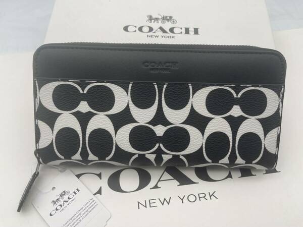 コーチ COACH 長財布 財布 シグネチャー アコーディオンラウンドジップウォレット新品 未使用 贈り物CP230 a338