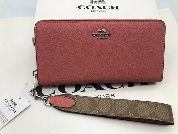 コーチ COACH 長財布 財布 シグネチャー アコーディオンラウンドジップウォレット新品 未使用 贈り物CK427 q206C