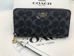 コーチ COACH 長財布 財布 ロング ジップ ストラップ付き ラウンドファスナー新品 未使用 贈り物C4452 k040