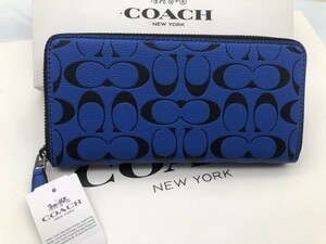 コーチ COACH 長財布 財布 シグネチャー アコーディオンラウンドジップウォレット 新品 未使用 贈り物CA298 q081C