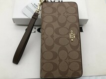 コーチ COACH 長財布 財布 ロング ジップ ストラップ付き ラウンドファスナー財布 新品 未使用 贈り物C4452 e067C_画像3