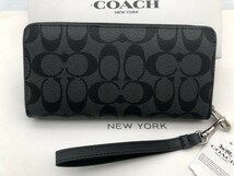 コーチ COACH 長財布 財布 シグネチャー アコーディオンラウンドジップウォレット新品 未使用 贈り物 q077_画像4