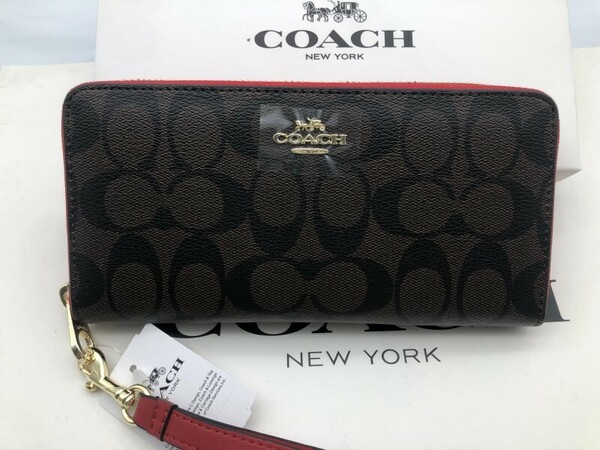 コーチ COACH 長財布 財布 シグネチャー アコーディオンラウンドジップウォレット新品 未使用 贈り物q154 c4452