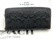 コーチ COACH 長財布 財布 シグネチャー アコーディオンラウンドジップウォレット新品 未使用 贈り物F58113 t211C_画像1