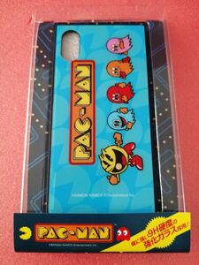 PAC-MAN☆パックマン ガラスハイブリッドケース スマホケース iPhone Xs・X★傷に強い9H硬度の強化ガラス採用！