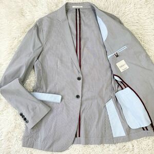 美品 Lサイズ相当【爽やか春ジャケ♪】ZARA 春夏 テーラードジャケット グレー チェック サマージャケット ザラ 通気性抜群 高級感 紳士