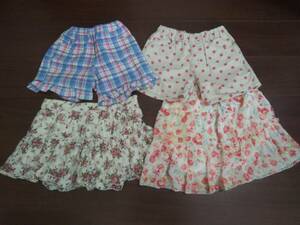 子供服 女の子 夏用短パンとスカート 140㎝ 4枚セット