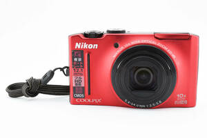 ★通電確認済み★ Nikon COOLPIX S8100 フラッシュレッド　コンパクトデジタルカメラ ニコン クールピックス #0466