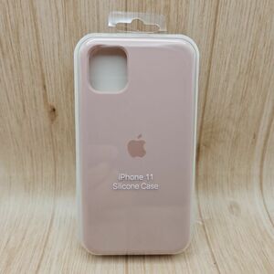 【新品】apple iPhone 11用 シリコンケース ピンク