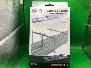 4E142　Nゲージ　KATO　カトー　4線式ワイド架線柱　10本（張力調整装置対応2本）入　23-064　※新品