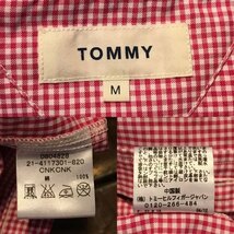 H391LPL メンズシャツ TOMMY トミー ストリート カジュアル チェック 柄 半袖 レッド / M 全国送料一律370円_画像4