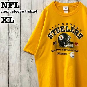NFL US アメリカ古着 ピッツバーグ・スティーラーズ プリント 半袖Tシャツ XL