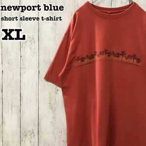 newport blue US アメリカ古着 ヤシの木 プリント 半袖Tシャツ XL