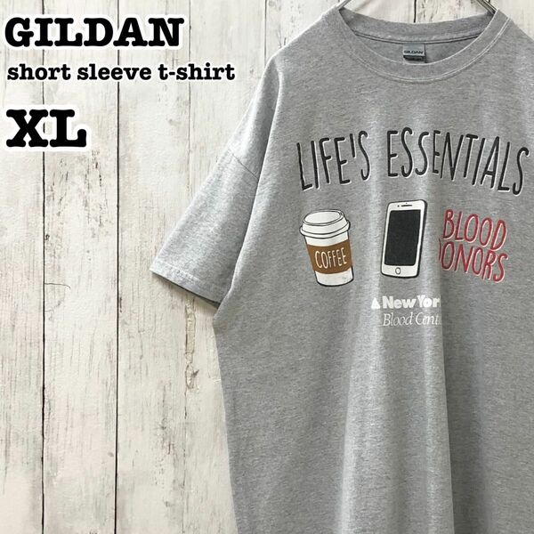 ギルダン US アメリカ古着 英字 医療系 プリント 半袖Tシャツ XL