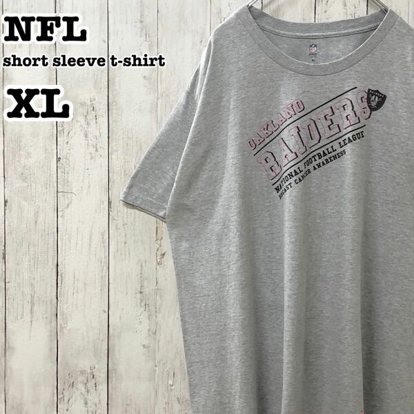 NFL US アメリカ古着 オークランド・レイダース プリント 半袖Tシャツ XL