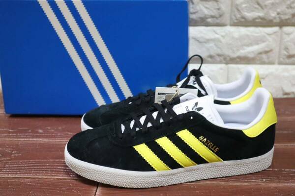 新品 27.5㎝ adidas originals アディダス　オリジナルス　GAZELLE ガゼル　ガッツレー　ブラックイエローCBLACK/IMPYEL/FTWWHT