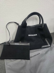 ◆BALENCIAGA /バレンシアガ◆ トートバッグ カバス ブラック キャンバス ハンドバッグ