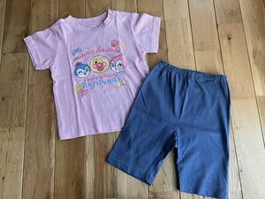 新品 女の子 アンパンマン 半袖パジャマ 95センチ ピンク ブルー ②