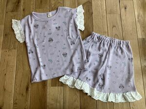 新品 女の子 ディズニー ミッキー ミニー 半袖パジャマ ワッフル 110センチ