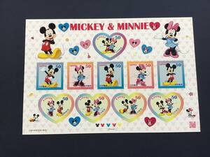 グリーティング切手　MICKEY & MINNIE 額面500円　未使用