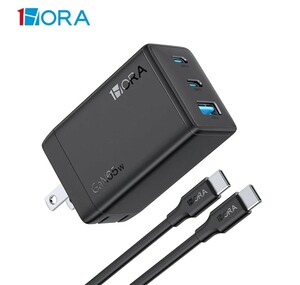 1HORA 65W GaN type-c 急速充電 USB充電器 USB-C PD