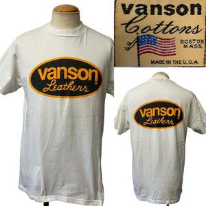 USA製 ビンテージ VANSON バンソン Tシャツ M ホワイト 白 ヴィンテージ xpv