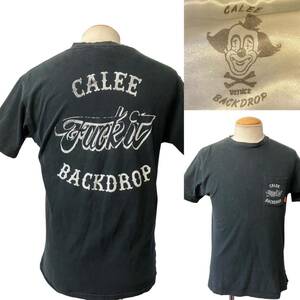 CALEE キャリー × BACK DROP バックドロップ ポケット Tシャツ M 黒 ブラック xpv 