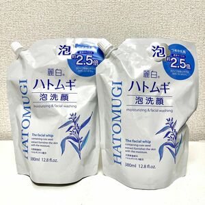 【新品】麗白 ハトムギ泡洗顔 つめかえ用 380ml 2袋セット