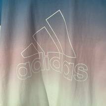 adidas アディダス パフォーマンス ロゴ グラデーションクルーネック 半袖 Tシャツ 古着 ホワイト ブルー ピンク L_画像7