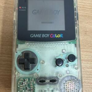 【Nintendo 任天堂 ゲームボーイカラー GAMEBOY COLOR クリア「CGB-001」】通電OK/レトロ/T65-107の画像1