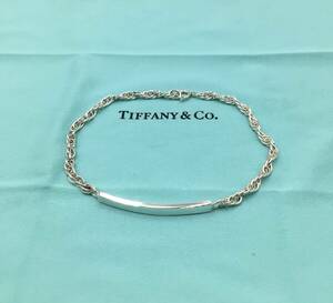 TIFFANY&Co.　ティファニーID タグプレート ＳＶ９２５シルバーチェーンブレスレット　