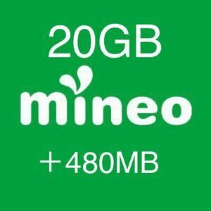 マイネオ パケットギフト20GB オマケ480MB mineo