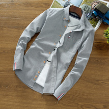 人気 カジュアルシャツ 白シャツ メンズ シャツ 長袖 ビジネス ボタンダウンシャツ スリムシャツ 通勤トップス 7色 サイズ選択可_画像6