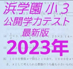 浜学園　小３　最新版　2023年度　2科目　公開学力テスト