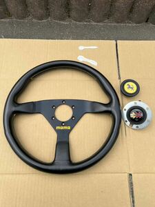 MOMOve low che Momo that time thing steering gear leather black steering wheel 34.5 pie 