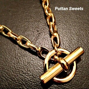 Puttan Sweets ティアドロップリンクチェーンネックレス508ゴールド