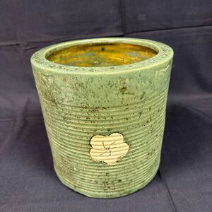 ◆ジャンク 手あぶり 火鉢 菊柄 底に小さい穴あり 陶器 茶道具 昭和レトロ アンティーク 163-43