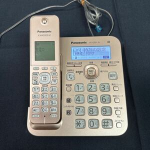 ◆中古 Panasonic/パナソニック コードレス電話機 親機 VE-GZ51-N 受話器 KX-FKD353-N1 ピンク 163-69