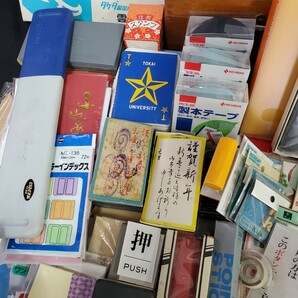 ◇中古/未使用保管品/文房具まとめて/鉛筆/マジック/ファイル/サカタ印刷/色鉛筆/ハイメッシュインク/便箋/アルバム/スタンプ/定規/165-16の画像9