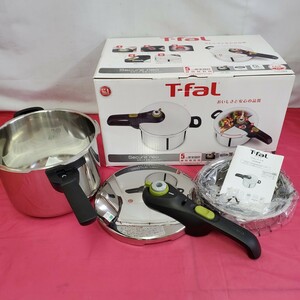 ◇ 未使用保管品 ティファール T-fal 片手圧力鍋 圧力鍋 片手鍋 調理器具 6L 4～6人用 P2530744 165-27